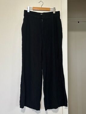 Abercrombie & Fitch Linen Blend Wide Leg Pants